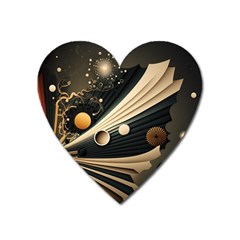 Space Futuristic Technology Digital Ai Generated Heart Magnet by Ravend