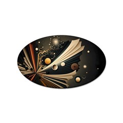 Space Futuristic Technology Digital Ai Generated Sticker Oval (100 Pack) by Ravend