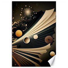 Space Futuristic Technology Digital Ai Generated Canvas 24  X 36  by Ravend