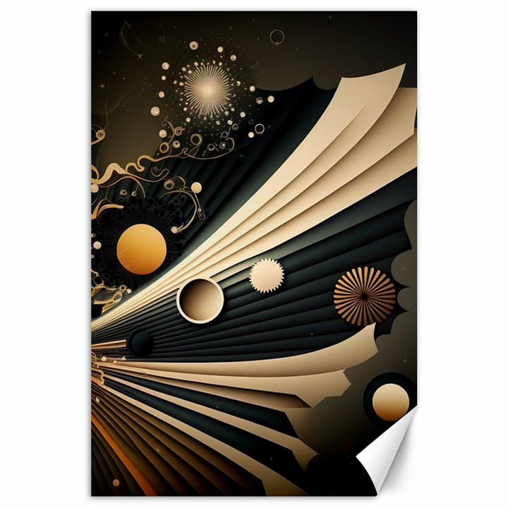 Space Futuristic Technology Digital Ai Generated Canvas 24  x 36 