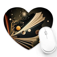 Space Futuristic Technology Digital Ai Generated Heart Mousepad by Ravend