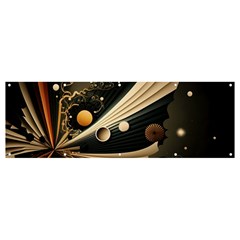 Space Futuristic Technology Digital Ai Generated Banner And Sign 12  X 4  by Ravend