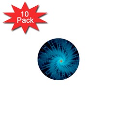 Spiral Stars Fractal Cosmos Explosion Big Bang 1  Mini Buttons (10 Pack)  by Ravend