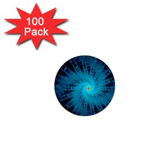 Spiral Stars Fractal Cosmos Explosion Big Bang 1  Mini Buttons (100 Pack)  by Ravend