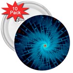 Spiral Stars Fractal Cosmos Explosion Big Bang 3  Buttons (10 pack)  Front