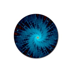 Spiral Stars Fractal Cosmos Explosion Big Bang Rubber Round Coaster (4 Pack)