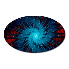 Spiral Stars Fractal Cosmos Explosion Big Bang Oval Magnet by Ravend