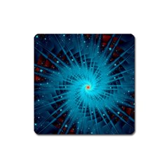 Spiral Stars Fractal Cosmos Explosion Big Bang Square Magnet by Ravend