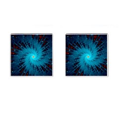 Spiral Stars Fractal Cosmos Explosion Big Bang Cufflinks (square) by Ravend