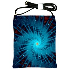 Spiral Stars Fractal Cosmos Explosion Big Bang Shoulder Sling Bag by Ravend