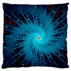 Spiral Stars Fractal Cosmos Explosion Big Bang Large Cushion Case (two Sides) by Ravend