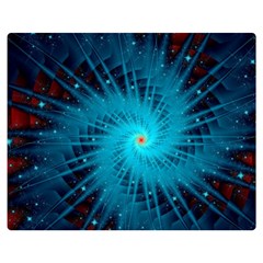 Spiral Stars Fractal Cosmos Explosion Big Bang Premium Plush Fleece Blanket (medium) by Ravend