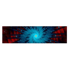 Spiral Stars Fractal Cosmos Explosion Big Bang Oblong Satin Scarf (16  X 60 ) by Ravend