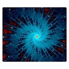 Spiral Stars Fractal Cosmos Explosion Big Bang One Side Premium Plush Fleece Blanket (small)