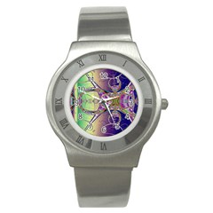 Fractal Abstract Digital Art Art Colorful Stainless Steel Watch by Ravend