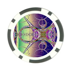 Fractal Abstract Digital Art Art Colorful Poker Chip Card Guard by Ravend