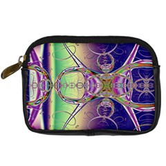 Fractal Abstract Digital Art Art Colorful Digital Camera Leather Case by Ravend