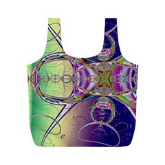 Fractal Abstract Digital Art Art Colorful Full Print Recycle Bag (m) by Ravend