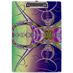 Fractal Abstract Digital Art Art Colorful A4 Acrylic Clipboard by Ravend