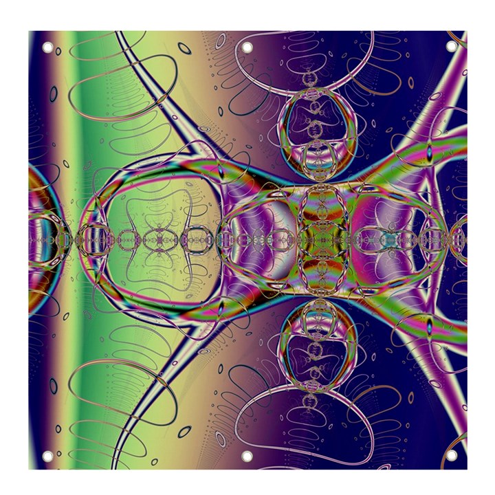 Fractal Abstract Digital Art Art Colorful Banner and Sign 4  x 4 