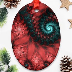 Fractal Spiral Vortex Pattern Art Digital Ornament (oval) by Ravend