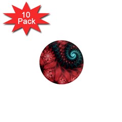 Fractal Spiral Vortex Pattern Art Digital 1  Mini Magnet (10 Pack)  by Ravend