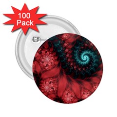 Fractal Spiral Vortex Pattern Art Digital 2 25  Buttons (100 Pack)  by Ravend