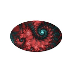 Fractal Spiral Vortex Pattern Art Digital Sticker Oval (100 Pack) by Ravend