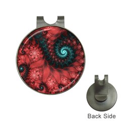 Fractal Spiral Vortex Pattern Art Digital Hat Clips With Golf Markers by Ravend