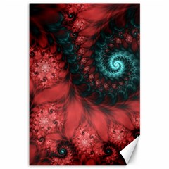 Fractal Spiral Vortex Pattern Art Digital Canvas 12  X 18  by Ravend