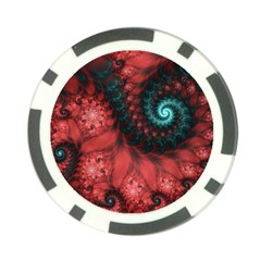 Fractal Spiral Vortex Pattern Art Digital Poker Chip Card Guard (10 Pack) by Ravend