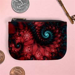 Fractal Spiral Vortex Pattern Art Digital Mini Coin Purse by Ravend