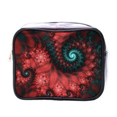 Fractal Spiral Vortex Pattern Art Digital Mini Toiletries Bag (one Side) by Ravend