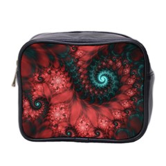 Fractal Spiral Vortex Pattern Art Digital Mini Toiletries Bag (two Sides) by Ravend