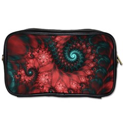 Fractal Spiral Vortex Pattern Art Digital Toiletries Bag (two Sides) by Ravend