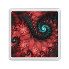 Fractal Spiral Vortex Pattern Art Digital Memory Card Reader (square) by Ravend