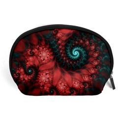 Fractal Spiral Vortex Pattern Art Digital Accessory Pouch (large) by Ravend