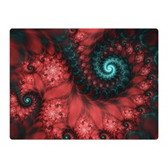 Fractal Spiral Vortex Pattern Art Digital Premium Plush Fleece Blanket (mini) by Ravend