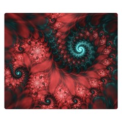 Fractal Spiral Vortex Pattern Art Digital Premium Plush Fleece Blanket (small) by Ravend