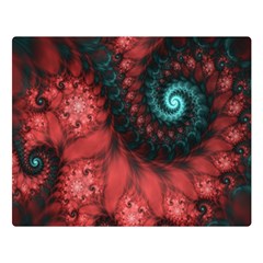 Fractal Spiral Vortex Pattern Art Digital Premium Plush Fleece Blanket (large) by Ravend