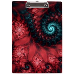 Fractal Spiral Vortex Pattern Art Digital A4 Acrylic Clipboard by Ravend