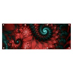 Fractal Spiral Vortex Pattern Art Digital Banner And Sign 8  X 3  by Ravend