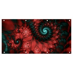 Fractal Spiral Vortex Pattern Art Digital Banner And Sign 8  X 4  by Ravend