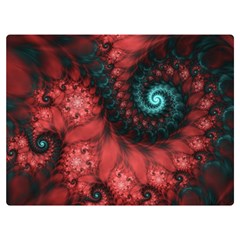 Fractal Spiral Vortex Pattern Art Digital Premium Plush Fleece Blanket (extra Small) by Ravend