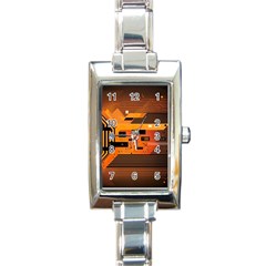 Technology Design Tech Computer Future Business Rectangle Italian Charm Watch