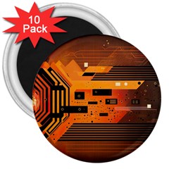 Technology Design Tech Computer Future Business 3  Magnets (10 Pack)  by Ravend