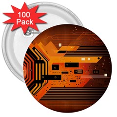 Technology Design Tech Computer Future Business 3  Buttons (100 pack) 