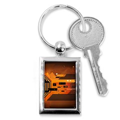 Technology Design Tech Computer Future Business Key Chain (Rectangle)