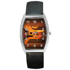 Technology Design Tech Computer Future Business Barrel Style Metal Watch