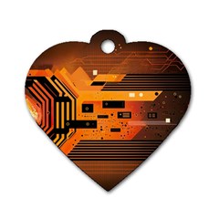 Technology Design Tech Computer Future Business Dog Tag Heart (Two Sides)